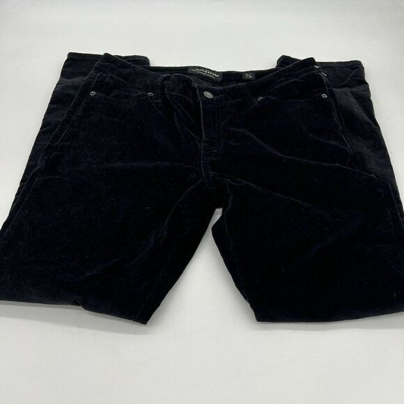 Lucky Brand Lolita Skinny Womens Size 8/29 Black Velvet Zipper Fly Pants - Picture 1 of 5